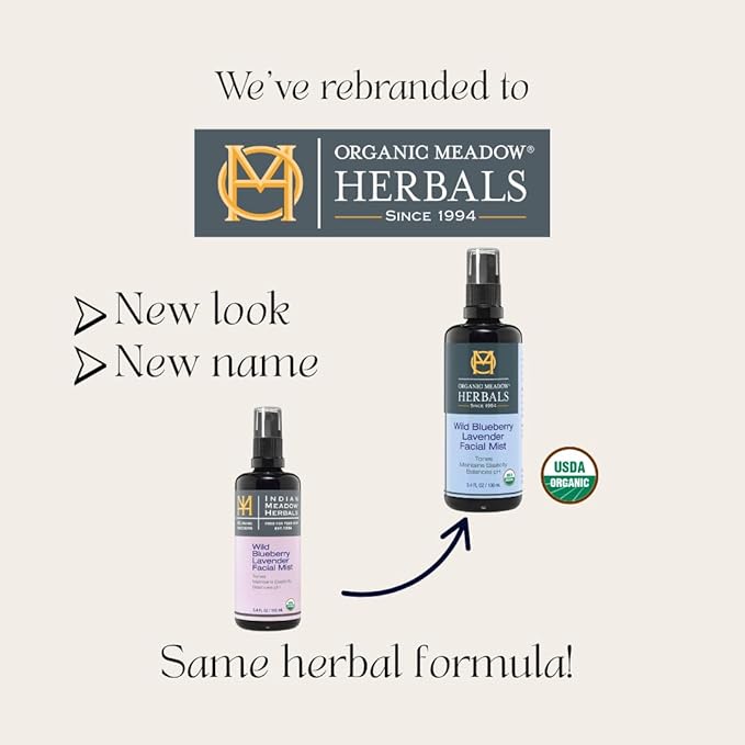 Wild Blueberry Lavender Facial Mist (3.4oz) - pH Balancing Skin Prep Spray to Tone & Maintain Elasticity- USDA Certified Organic.