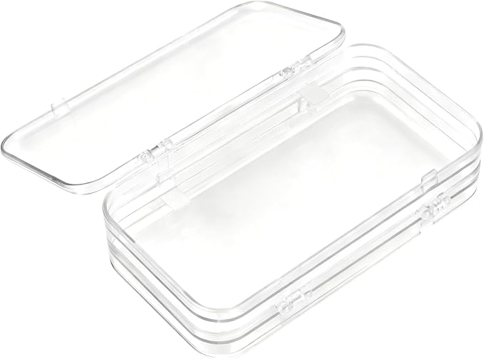 JAPCHET 4 Pack Tri-Fold Press On Nail Organizers, 4-Page Press On Nail Storage Box with 120 Adhesive Double Sided Tape, Clear Nail Packaging Boxes for Storage Display Fake Nails, 6x3 Inch