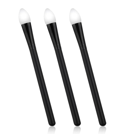 3 Pcs Silicone Makeup Applicator, Shadow Brush Lip Mask Makeup Brushes Eyeshadow Applicators Eyeshadow Brush for Applying Cream or Liquid Eye Shadows