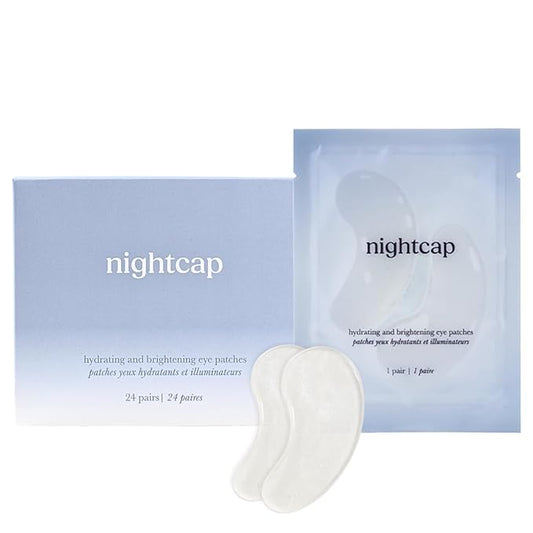 Casey Aileen Nightcap Under Eye Patches – Cooling Hydrogel Eye Masks for Puffy Eyes, Dark Circles & Tired Skin – Collagen, Hyaluronic Acid, Niacinimide– 24 Pair Set