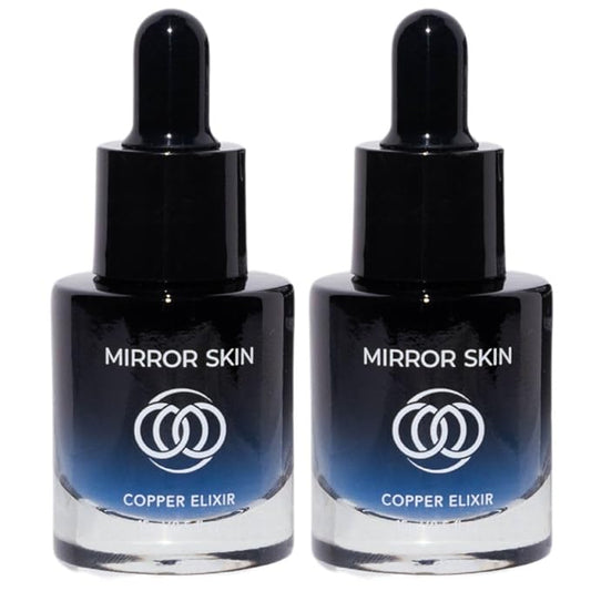 Copper Peptides Face Serum - Boost Collagen & Cell Renewal - Firm, Tone & Glow - Shea Butter, Witch Hazel & Apple Stem Cells - Facial Skin Care Products, Beauty & Self Care - (2 Pack)
