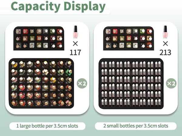 Extra Large Nail Polish Organizer Holds 117 Bottles - Three Layer Nail Organizers And Storage Bag, Portable Nail Supplies Organizer Case, Nail Tech Kit Travel Carrying Box with Shoulder Strap