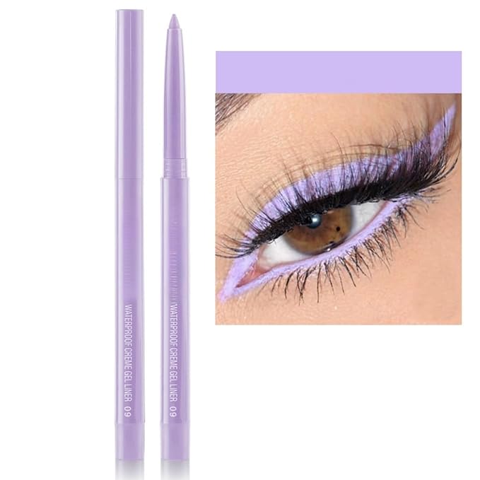 eyeliner pencil retractable eyeliner creamy pigmented smudge proof eye liner pen Light Purple