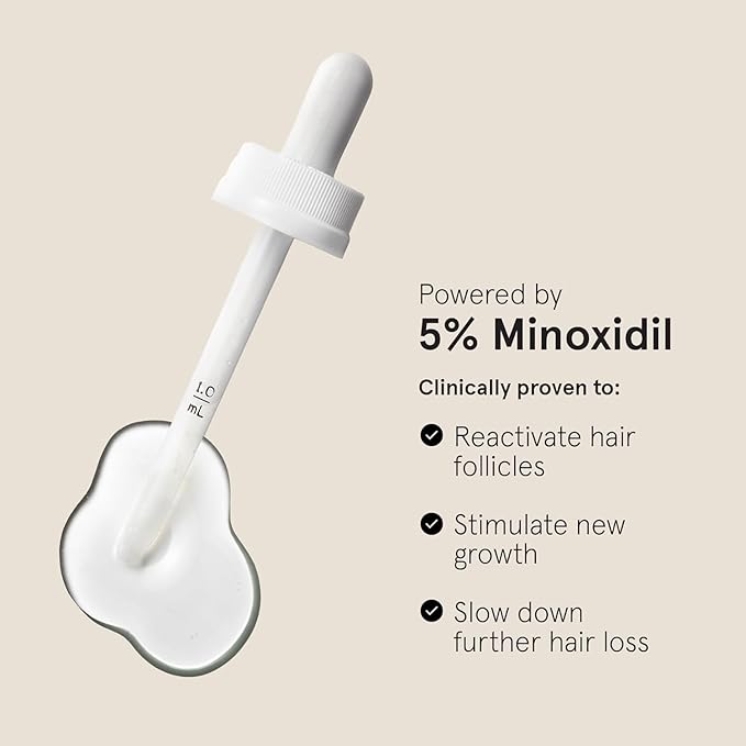 Keeps Extra Strength Minoxidil for Men - 5% Minoxidil Hair Growth Serum - Hair Loss & Regrowth Treatment for Thinning & Bald Spots - Clinically Proven Hair Growth Products - Unscented Topical Solution