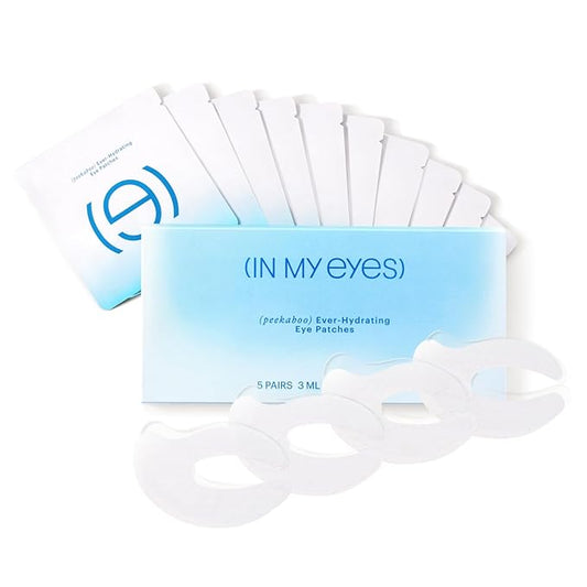 In My Eyes Hydrating Under Eye Patches 5 Pairs - Hyaluronic Acid Hydrogel Eye Masks, Depuffing Anti-Wrinkle for Dark Circles Fine Lines Puffiness, Self Care Gifts for Women & Teenage Girls