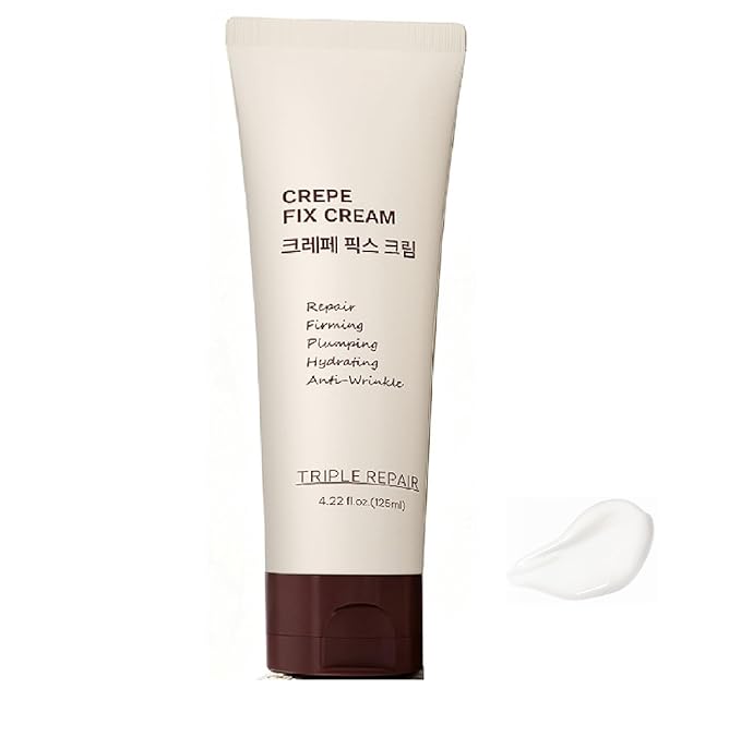 Moisturizing Crepe Fix Cream – Tightens and Firms Face, Neck & Body, Anti Wrinkles for Crepey and Sagging Skin, Women & Men, 4.17 Fl Oz