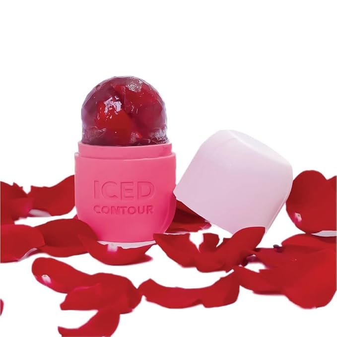 Ice Roller for Face, Ice Face Roller for Eyes, Neck and Cold Therapy for Injuries. Ice Mold for Face Massager, Skin Care. Remove Fine Lines, Shrink Pores, Reduce Acne (Pink)