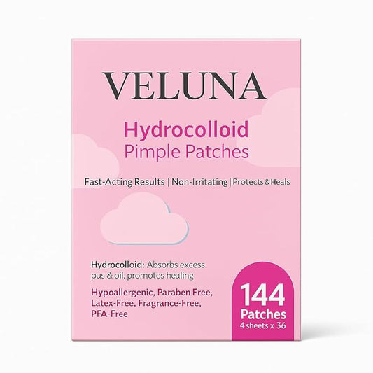 Hydrocolloid Pimple Patches for Face – 144 Count Invisible Acne Spot Dots | Fast-Acting, Waterproof Zit Stickers | Non-Irritating Blemish Patches for Overnight Healing