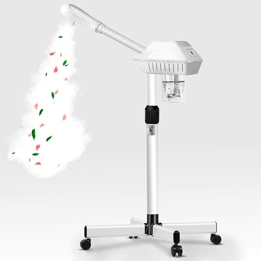 Professional Facial Steamer for Atomization Humidifier Atomizer, Adjustable Height and Angle, Face Steamer Clean Skin Firming Pores and Moisturizing Suitable for a Beauty, Spa, at Home