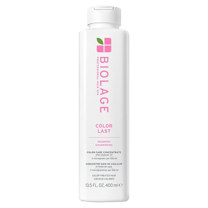 Biolage Color Last Shampoo - For Color-Treated Hair, Nourishes, Strengthens, Hydrates and Adds Shine, Soybean Oil & Stearic Acid, Paraben & Mineral Oil-Free, Vegan, 13.5 Fl Oz