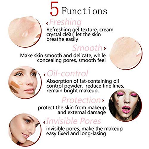 5PCS Liquid PHOERA Foundation Makeup Set Matte Liquid Full Coverage Oil Control Breathable Invisible Cover Concealer Foundation with Face Primer, Foundation Brush, Makeup Sponge (104 Buff Beige)