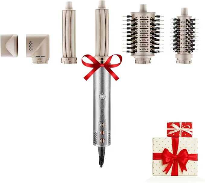 Lecomely 5 in 1 Hot Air Styler Wrap with Automatic Curling & Drying High-Speed Hair Dryer Brush with Negative Ion Technology for Frizz Control & Long Lasting Styles AirEdge A3