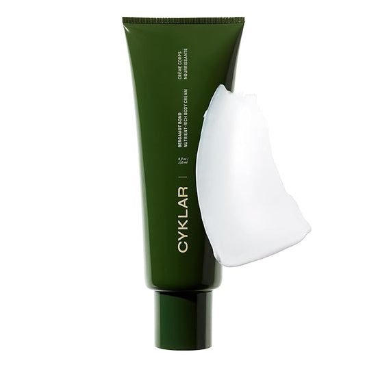 CYKLAR Nutrient Rich Body Cream. Bergamot Bond Nourishing Moisturizer with Niacinamide and Banana Flower Extract. Deep Hydration, Thick Body Lotion, Dry Skin Cream for Women and Men, 8 Fl Oz