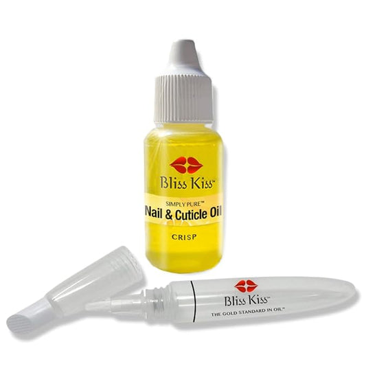 Bliss Kiss Simply Pure Dropper with Refillable Cuticle Squeeze Pen Kit (Crisp, Single Pen)