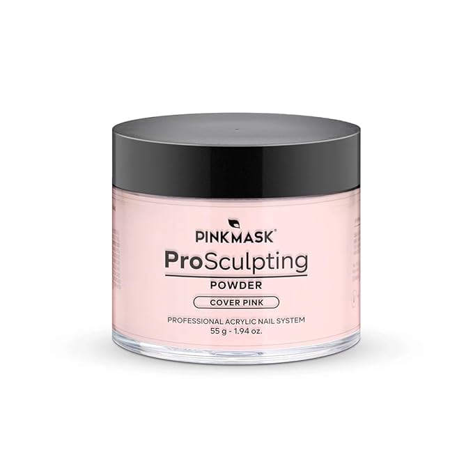 Pink Mask - Pro Sculpting Acrylic Nail Powder - Self-Leveling Formula for Bubble-Free Finish - 55 g / 1.94 oz - Cover Pink