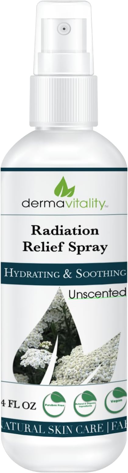 Radiation Burn Relief Spray - Calendula Spray for Radiation Treatment, Unscented, Fragrance Free, Natural Organic Plant Based Moisturizing Soothing Relief for Itchy and Sensitive Skin – 4 ounces