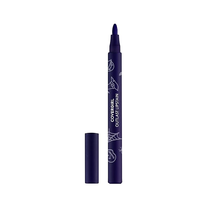 CoverGirl Outlast, Spider's Web, Lipstain Halloween Limited Edition, Transfer-Proof, Non-Drying, Lightweight, Buildable, 0.05oz