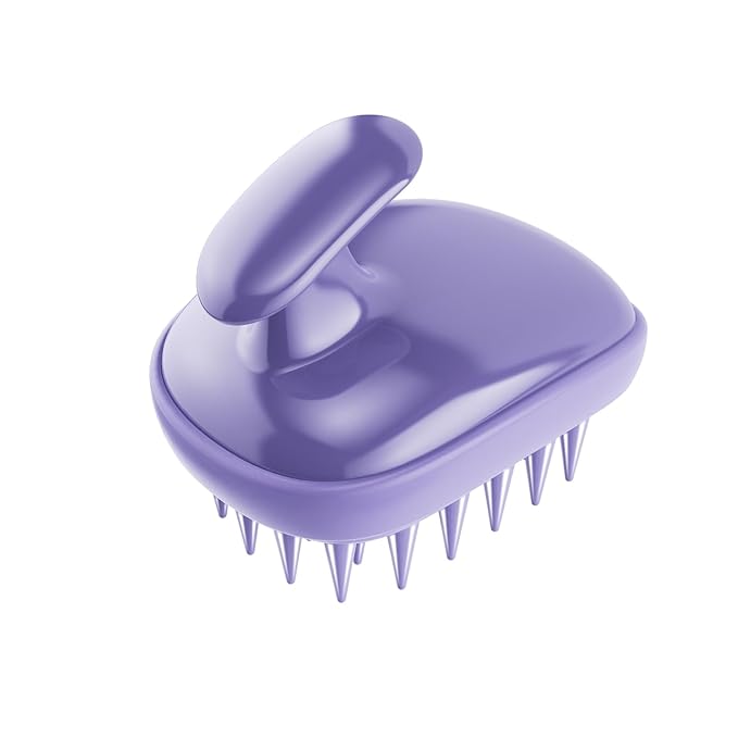 Rebex 2-in-1 Scalp Massager Shampoo Brush,Scalp Scrubber, Exfoliator Brush for Removing Dandruff & Hair Growth,Detangling Scrubber for Wet or Dry Hair - for All Hair Types(Purple)