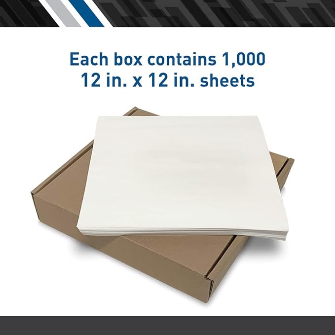 BodyMed Premium Headrest Paper Sheets – Without Slit – Disposable Medical Face Barrier – Exam Paper Sheets – Case of 1,000 – 12-inch x 12-inch – White