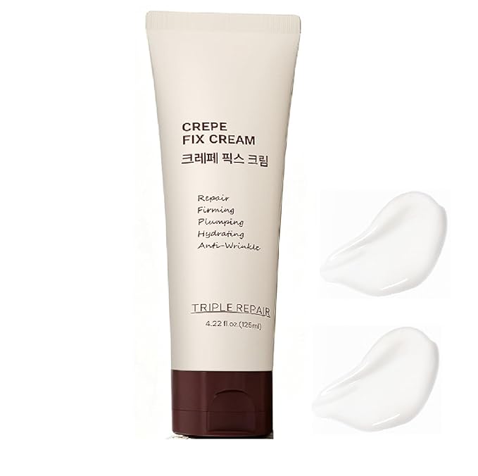 Moisturizing Crepe Fix Cream – Tightens and Firms Face, Neck & Body, Anti Wrinkles for Crepey and Sagging Skin, Women & Men, 4.15 Fl Oz
