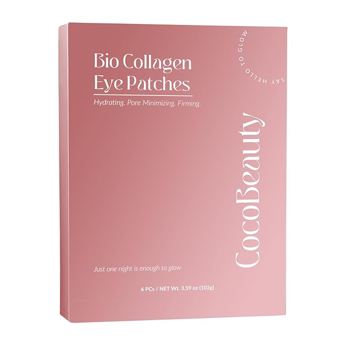 COCOBEAUTY Collagen Eye Patches for Puffy Eyes and Dark Circles – Under Eye Patches for Women – Hydrating & Refreshing Skincare – Health and Beauty Essential (24 units)