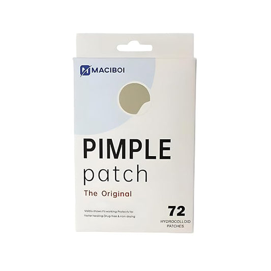 M MACIBOI Hydrocolloid Acne Pimple Patches - Overnight Whiteheads and Blemishes - acne dots pimple patches - Invisible Zit Stickers for Face and Spot Covers - Suitable for All Skin Types | 72 Count |