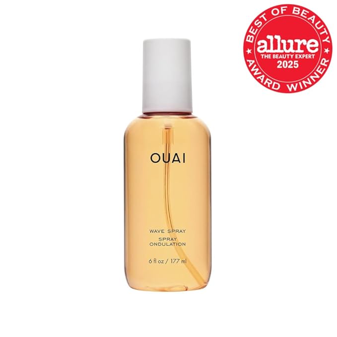 OUAI Wave Spray - Texture Spray for Hair with Coconut Oil & Rice Protein - Adds Texture, Volume & Shine for Beach Waves - Paraben Free, Safe for Color & Keratin-Treated Hair (6 fl oz) | for Hair, with Coconut Oil, Adds Texture, Volume, Shine, for Beach...
