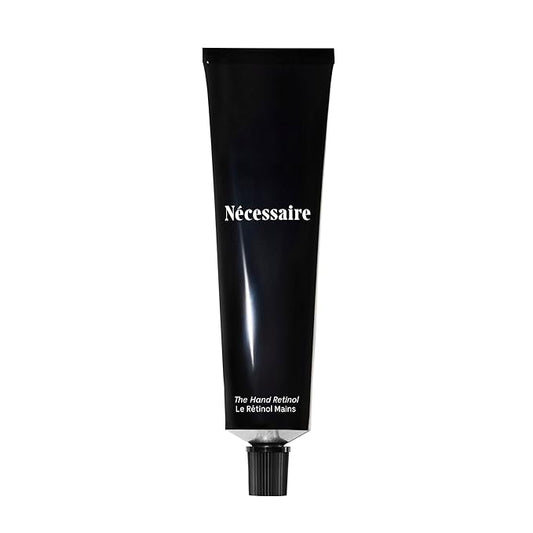 Nécessaire The Hand Retinol. Anti-Age Repair Serum. For Crepiness, Wrinkles, Spots, Brittle Cuticles. 0.25% Pure Retinol. 5% AHA. Dermatologist-Tested. Hypoallergenic. Non-Comedogenic. 2.2 fl oz.