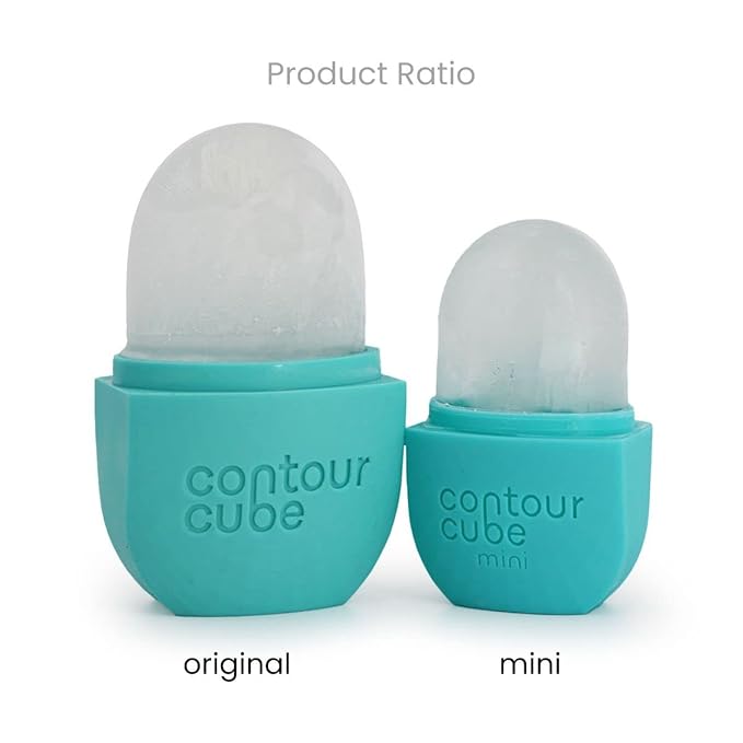 Contour Cube Original - Ice Roller for Sculpting & De-Puffing - Face Ice Roller & Massager with BPA-Free Silicone - Ice Mold for Face - Skin Care Tools for Daily Skincare (180ml) - Mint