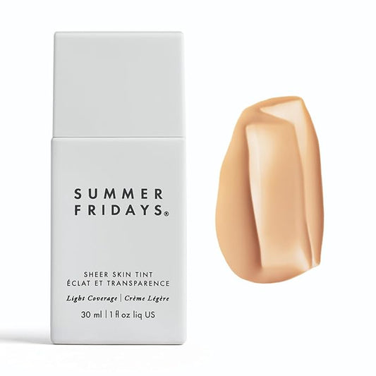Summer Fridays Sheer Skin Tint - Skin Tint with Hyaluronic Acid - Helps Diminish Uneven Skin Tone - Sheer to Light Coverage - Shade 2 - Light with Cool Undertones (1 Fl Oz)