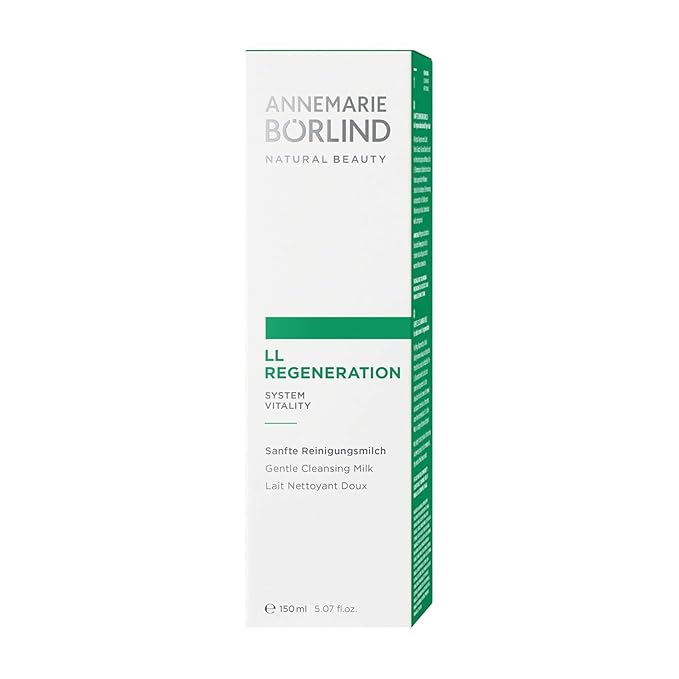 ANNEMARIE BÖRLIND – LL REGENERATION Cleansing Milk – Sustainably Sourced Natural 2in1 Facial Cleanser & Make-up Remover to remove Impurities on Skin – Step 1 of 5 - 5 Oz
