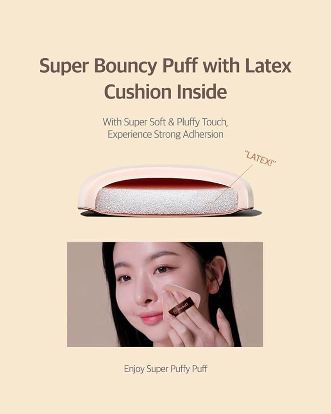 STUDIO17 Pang Pang Triangle Makeup Powder Puff 1 Pc | Latex Big Makeup Sponge for Foundation | Fluffy Cushion Puff with Narrow Tip | Korean Makeup Puff for Foundation and Powder | 2.2In Diamater