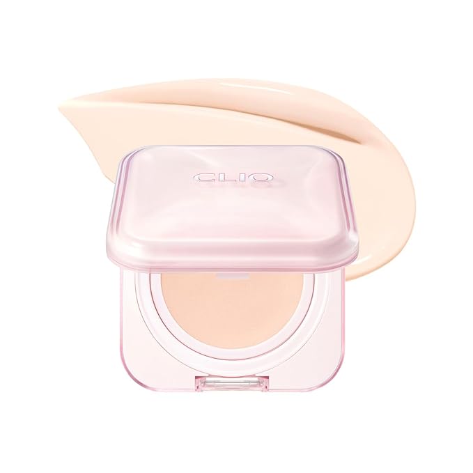 CLIO Kill Cover Mesh Glow Essential Cushion Foundation, Buildable Ultra-Fit Coverage with Glow Finish, Long-Lasting Hydration, Flawless Natural Cover for Radiant Skin, Korean Foundation (19C LIGHT)