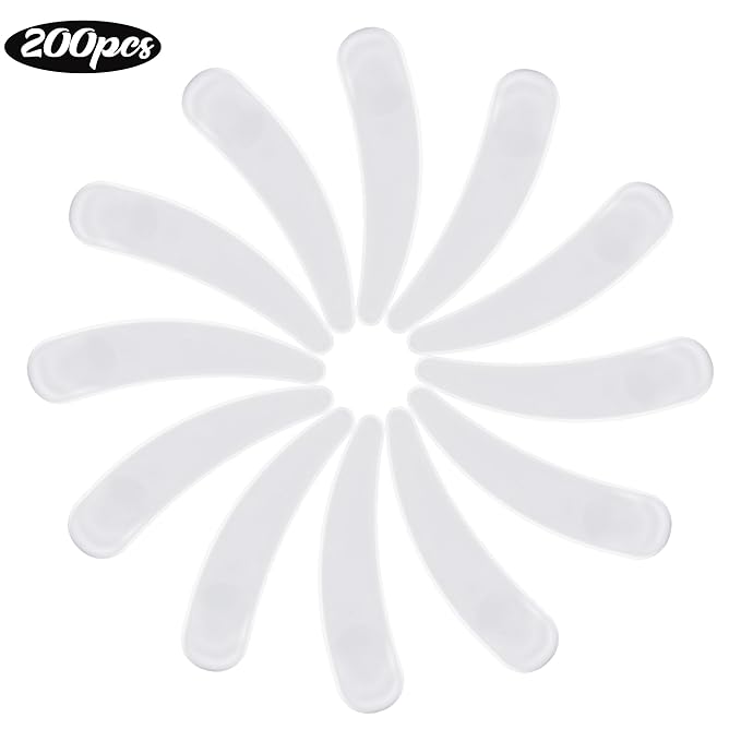 200PCS Cosmetic Spatulas, Small Makeup Spatula, Mini Plastic Makeup Scoop for Mixing and Sampling, Skin Care Facial Cream Mask Spatula (White)