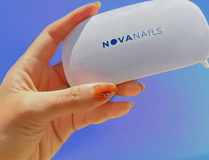 Gel Nail Lamp by NOVA, Female Founded Semi Cured Nails, 6W Max, 2 Timers (45s / 60s), Portable Lamp for Curing Nail Art, Gel Stickers and Strips, and Gel Manicure (lamp)
