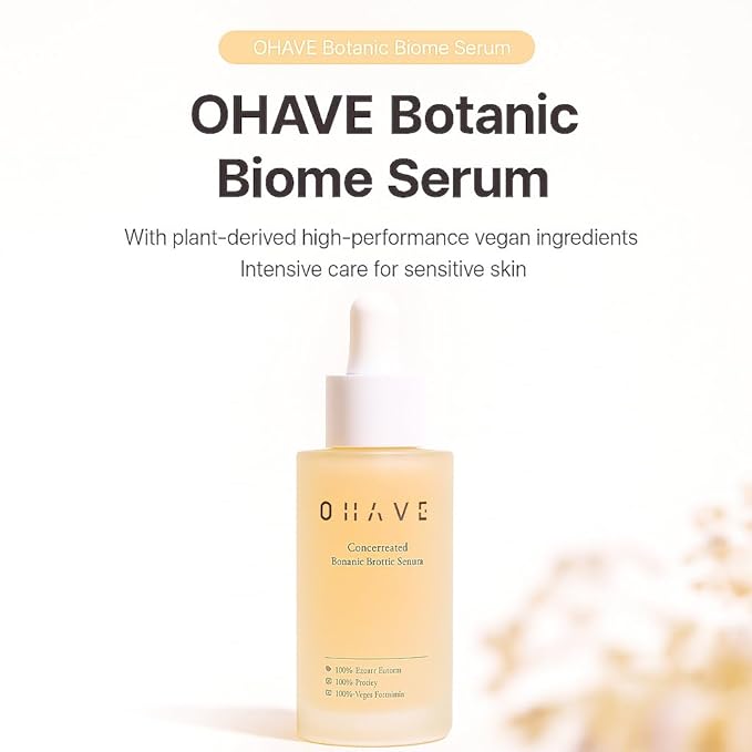 OHAVE Vegan Serum - Natural Ingredients for Even Skin Tone Skin Vitality & Firmness Care Cruelty Free Dermatologically Tested for Low Irritation Suitable for All Skin Types 20 Free Clean Beauty - 50ml