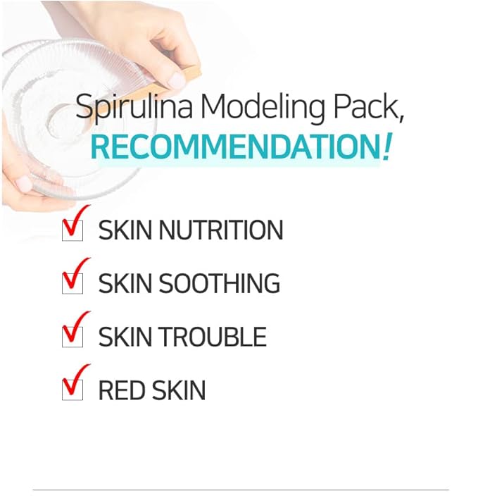 Modeling Mask with Spirulina for Face – NEEDS NATURE | Firming & Calming Peel-Off Rubber Mask | Korean Skincare | Home Spa Treatment | 1000g Powder Pack with Mixing Tools