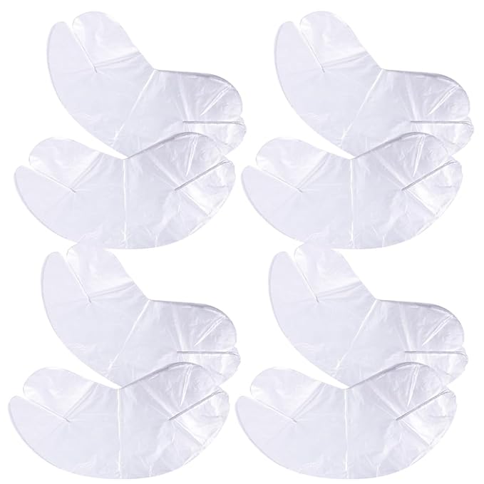 WOONEKY Disposable Plastic Neck Mask Patches 200Pcs Moisturizing Skin Care DIY Neck Mask Sheets for Hydration and Water Locking in Beauty Care Sessions