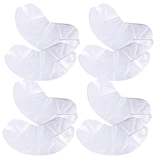 LABRIMP 200Pcs Disposable PE Neck Mask Sheets Moisturizing Skin Care Patches Hydrating Neck Firming Cover for Salon and Home Use