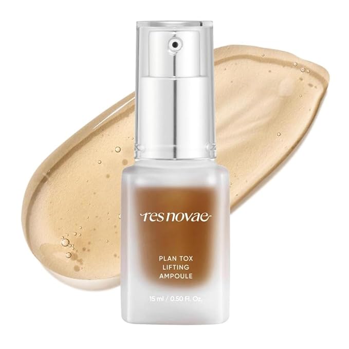 Resnovae Plan Tox Lifting Ampoule – Firming & Revitalizing Serum with Botanical Extracts, Lightweight Gel-to-Liquid Texture, 15ml