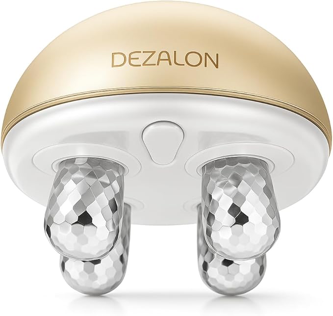 Microcurrent Facial Device, Face Massager Tool, Eye and Neck Massager, Face Roller, Beauty Tools for Relaxing Facial Massage and Skin Care Routine, Gold Color
