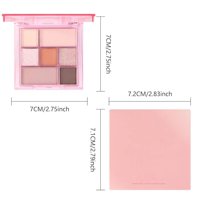 AMY'S DIARY 9-Color Nude Eyeshadow Palette, Soft Pink Brown Neutral Makeup Palette with Matte & Shimmer Shades, Long-Lasting Blendable Highly Pigmented Eye Shadow for Daily Natural Glam Look