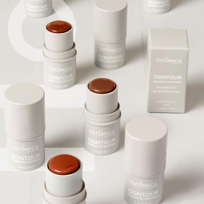 TOTEMICA Cream Contour Stick, “Enigmatic Goddess” by Ana Patricia, Cool Toned Sculpting Makeup, Soft Matte Cream Formula, Long-Lasting Blendable Face Shaping Stick| 0.15 oz - Cortadito Chic
