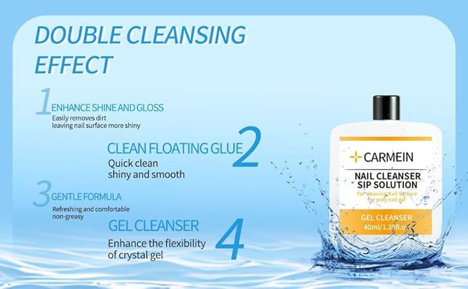 Nail Cleaner & Nail Brush Cleaner - Polyester Nail Gel Essential Kit (Nail Brush Cleaner & Gel Cleaner)