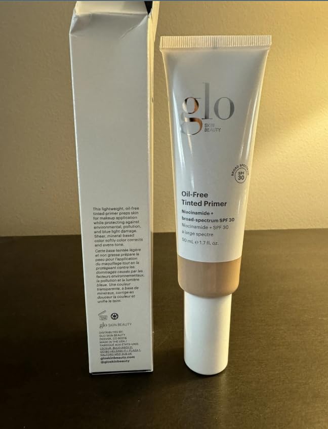 Glo Skin Beauty Oil-Free Tinted Primer SPF 30 - Mineral Makeup for Face, 4-in-1 Foundation Primer, Sheer Coverage, Skincare & Sunscreen With Broad Spectrum UVA/UVB Protection (Medium), 1.7 Fl Oz