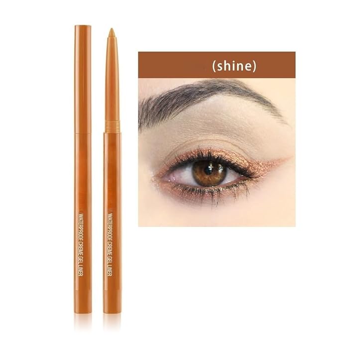 eyeliner pencil retractable eyeliner creamy pigmented smudge proof eye liner pen Shimmer Brown
