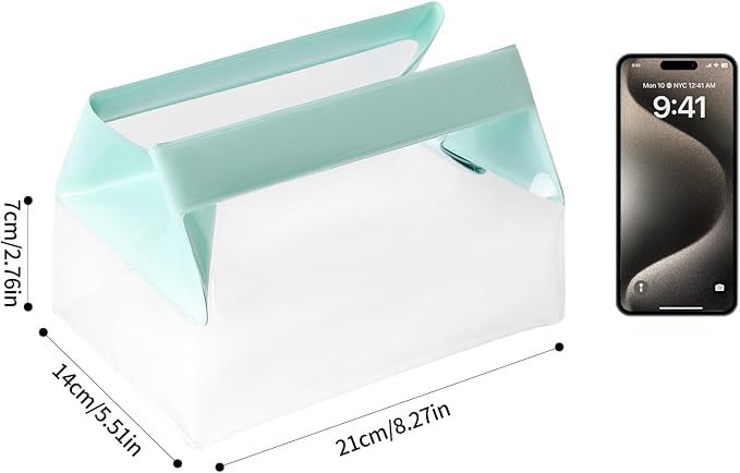 Clear Travel Toiletry Bag with Magnetic Closure, Makeup Bag for Women and Men, Cosmetic Bag for Travel (Light Green)