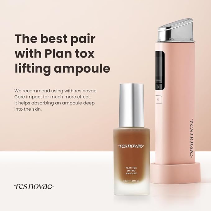 Resnovae Plan Tox Lifting Ampoule – Firming & Revitalizing Serum with Botanical Extracts, Lightweight Gel-to-Liquid Texture, 30ml