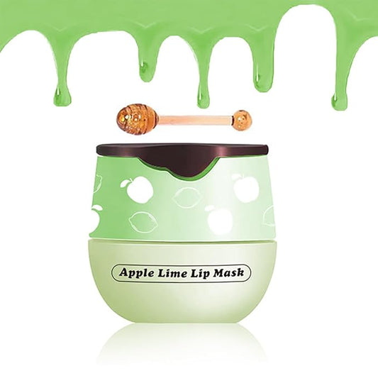 Lip Balm Sleeping Lip Mask, Long-Lasting Nourishing & Moisturizing Lip Night Care Lip Anti-chapped Lip Cream Lip Skin Care (Apple)