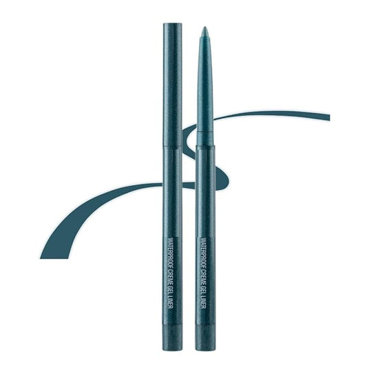 eyeliner pencil retractable eyeliner creamy pigmented smudge proof eye liner pen shimmer Dark Green
